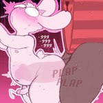 anal anal_penetration anthro balls belly bite blush blush_lines bodily_fluids butt checkers damage_numbers duo ear_bite ejaculation eyewear eyewear_only genitals glasses glasses_only horn internal long_ears male male/male muscular muscular_legs navel nipples nude obscured_eyes open_mouth penetration penis penis_size_difference plap sex size_difference small_penis sweat tail thick_thighs vein veiny_penis wearing_glasses zlut385 deltarune undertale_(series) king_round ralsei animate_inanimate bovid caprine darkner goat mammal 1:1 colored digital_drawing_(artwork) digital_media_(artwork) hi_res