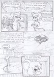 american_opossum anthro anti-gravity asking asking_another asking_what black_and_white border bottomwear brick_wall building canid canine car chair cigarette clothing cloud comic command command_to_wait crossed_arms dialogue duncan_(kitfox_crimson) duo english_text evil_grin eyewear female fence flying_car flying_vehicle footwear fur furniture glass glasses grass grin hair hand_on_head hand_on_own_head inner_monologue japanese kitfox-crimson kylee_(kitfox-crimson) linked_speech_bubble localized_pointy_speech_bubble looking_at_another male mammal marsupial monochrome motion_lines name_drop name_in_dialogue open_door open_mouth outside outside_border pants plant pointy_speech_bubble polygonal_speech_bubble question shirt shirtless shoes sketch sky smile speech_bubble standing stolen_generation talking_to_another tank_top text thinking thought_bubble topwear vehicle volkswagen_beetle wall_(structure) window wood wood_fence yes-no_question