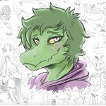 anthro clothing detailed_background eyelashes female green_body green_hair green_scales grey_eyes hair hoodie looking_at_viewer scales short_hair smile snout solo topwear yellow_sclera neltharion290 cavemanon_studios i_wani_hug_that_gator saturn_devouring_his_son olivia_halford baryonyx dinosaur prehistoric_species reptile scalie spinosaurid theropod 1:1 2024 absurd_res digital_drawing_(artwork) digital_media_(artwork) hi_res