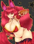 arm_warmers armwear big_breasts big_ears big_hair big_tail breasts cleavage clothed clothing collar female fluffy food fur hair hot_dog legwear looking_at_viewer red_hair solo star tail thigh_highs thong tongue tongue_out underwear chainilla ctenophorae nellko animal_humanoid cat_humanoid felid felid_humanoid feline feline_humanoid felis humanoid mammal mammal_humanoid 2023 absurd_res hi_res