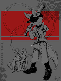 5_fingers abstract_background anthro antlers baseball_bat baseball_cap baseball_uniform bat_(object) biped bodily_fluids bottomwear bulge clothed clothed_male clothing ear_piercing ear_ring erection feral fingers footwear fur genital_fluids gesture hand_gesture hat headgear headwear holding_baseball_bat horn leaking_precum male male_anthro pants piercing pointing pointing_at_viewer pointy_ears precum precum_through_clothing quadruped ring_piercing shoes solo sportswear standing uniform wet wet_clothing wintersink off_(game) look_fox canid canine fox jackalope lagomorph mammal 2025 3:4 absurd_res hi_res signature