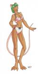 anthro bra breasts clothing female hair hand_on_hip navel panties ribbons solo underwear ratofblades mammal murid murine rat rodent hi_res