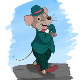 anthro biped bottomwear bow_tie clothing footwear hat headgear headwear humanoid_hands male open_mouth pants shirt shoes solo standing suit tail topwear piothecloudrat country_mouse_and_city_mouse alexander_(cmcm) mammal mouse murid murine rodent 1:1 2026 hi_res
