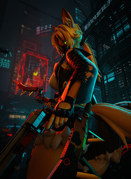 anthro car city clothed clothing cyberpunk detailed_background female fur green_eyes gun hair holding_object holding_ranged_weapon holding_weapon holographic_screen jacket leather leather_clothing leather_jacket leather_topwear looking_at_viewer mask night orange_body orange_fur ponytail raining ranged_weapon solo tail topwear vehicle weapon wet pyx_up_styx valorlynz_(modeler) blender_cycles mihoyo zenless_zone_zero pulchra_fellini felid feline mammal thiren 3d_(artwork) absurd_res blender_(artwork) digital_media_(artwork) hi_res
