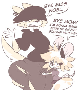age_difference anthro anthro_on_anthro babysitter beanie big_butt big_ears bottomwear brown_body brown_fur bulge butt cartoon_freckles clothing detailed_bulge dialogue duo ear_piercing eyelashes facial_tuft freckled_face freckles fur hair hat headgear headwear holding_both_legs hoodie huge_butt huge_thighs male male/male male_anthro multicolored_body multicolored_hair older_male orange_body orange_fur orange_hair pants piercing pink_ears shirt shorts shota size_difference slim smile smug smug_face spots spotted_butt tail tail_tuft text thick_thighs topwear torn_bottomwear torn_clothing torn_pants tuft wave white_body white_fur white_hair yellow_body yellow_fur young young_anthro younger_male julylafearata merry_noel canid canine canis domestic_dog herding_dog mammal mouse murid murine pastoral_dog rodent welsh_corgi comic english_text hi_res