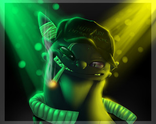 clothing lights looking_at_viewer male nightclub scar smoke solo teeth iero-lau dreamworks european_mythology how_to_train_your_dragon mythology smoke_weed_everyday vaaki dragon fury_(httyd) mythological_creature mythological_scalie night_fury scalie western_dragon