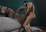 ambiguous_gender ambiguous_on_human ambiguous_penetrated anal anal_penetration beard bestiality detailed_background detailed_ear duo erection facial_hair feral feral_penetrated fluffy fluffy_tail from_behind_position fur furniture genitals green_background human_on_feral human_penetrating human_penetrating_feral humanoid_genitalia humanoid_penis inside interspecies male male/ambiguous male_on_feral male_penetrating male_penetrating_ambiguous penetration penile penile_penetration penis penis_in_ass photorealism quadruped sex simple_background sofa tail thrusting cosmiclife racf92 danger_n00dle helga_(cosmiclife) canid canine canis human mammal wolf 3d_(artwork) 3d_animation animated blender_(artwork) digital_media_(artwork) hi_res high_framerate no_sound short_playtime webm