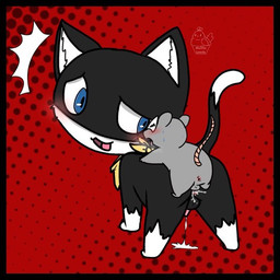 all_fours anal anal_orgasm anal_penetration animal_genitalia animal_penis anthro anthro_on_feral anthro_penetrated anus bestiality black_body black_fur blue_eyes blush bodily_fluids butt chibi cum cum_in_ass cum_inside cum_while_penetrated cumshot duo ejaculation feline_genitalia feline_penis feral feral_penetrating feral_penetrating_anthro from_behind_position fur genital_fluids genitals hands-free kerchief larger_male larger_penetrated larger_sub looking_back looking_pleasured male male/male male_on_bottom male_on_top male_penetrated male_penetrating male_penetrating_male markings mask on_bottom on_top open_mouth orgasm penetration penile penile_penetration penis penis_in_ass perching_position raised_tail sex simultaneous_orgasms size_difference smaller_male smaller_on_top smile spread_legs spreading submissive tail tail_markings white_body white_fur conditional_dnp muffinlewds atlus megami_tensei persona_(series) persona_5 sega morgana_(persona) ren_amamiya domestic_cat felid feline felis mammal mouse murid murine rat rodent tuxedo_cat 1:1 digital_media_(artwork)