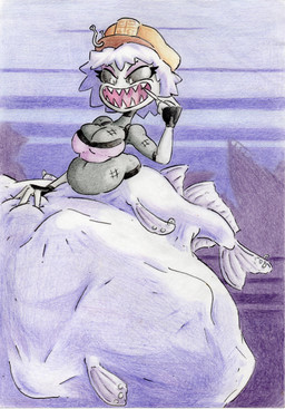 after_vore belly big_belly breasts clothing female female_pred group hat headgear headwear huge_belly overweight simple_background split_form underwater vore water white_body shar0makai aquatic black_swallower merfolk 2021 absurd_res hi_res traditional_media_(artwork)