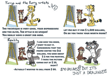 angry anthro blonde_hair brown_body brown_fur duo featureless_crotch fur gloves_(marking) grey_body grey_fur hair head_tuft male male_anthro markings nude open_mouth open_smile painting_(object) red_nose short_hair simple_background smile standing striped_arms striped_legs striped_markings striped_tail stripes tail tail_markings tan_body tan_fur text tuft white_background white_body white_fur yellow_body yellow_fur young young_anthro young_male pandapaco canid canine canis felid mammal procyonid raccoon wolf english_text