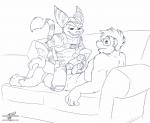 2014 anthro balls balls_touching cum ear_piercing erection facial_piercing frottage gay gloves grin lip_piercing lombax male nude penis piercing precum raccoon ratchet ratchet_and_clank sketch sofa uncut wolfblade
Rating: Explicit
Score: 15
User: Ricky7645
Date: January 20, 2014