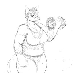 angry anthro army bodily_fluids clothed clothing dumbbell exercise female holding_dumbbell holding_object military muscular muscular_anthro muscular_female shirt simple_background soldier solo sweat tank_top topwear warrior weightlifting weights workout hladilnik peggy_patterson canid canine fox mammal 1:1 2019 black_and_white hi_res monochrome