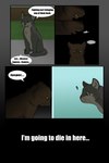 2013 2:3 adobe_photoshop_(artwork) ambiguous_gender american_shorthair black_background black_text black_whiskers blue_background brown_body brown_fur brown_nose cel_shading clenched_teeth comic detailed_background dialogue digital_drawing_(artwork) digital_media_(artwork) digitigrade domestic_cat duo ears_back ellipsis english_text felid feline felis fence feral fur glass grass green_eyes grey_body grey_eyes grey_fur grey_inner_ear hi_res impact_(font) jasper_(serenity) looking_aside male_(lore) mammal narrowed_eyes open_mouth oriental_shorthair outside paws pivoted_ears plant question_mark sad saul_(serenity) sebdoggo serenity_(comic) shaded sigh simple_background sitting snout speech_bubble tail talking_feral tan_nose teeth text trapped whiskers white_text