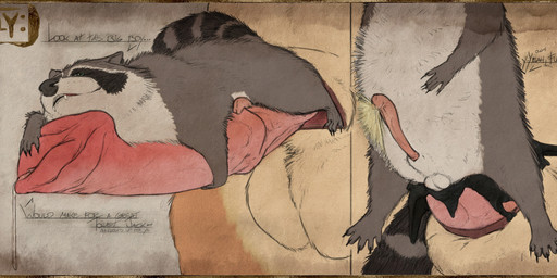 5_fingers abdominal_bulge anal anal_orgasm anal_penetration anatomically_correct anatomically_correct_genitalia anatomically_correct_penis animal_genitalia animal_penis anthro anthro_on_feral anthro_penetrating anthro_penetrating_feral aroused balls belly bestiality big_balls big_penis biped bodily_fluids brown_body brown_fur claws coprophilic_intercourse cum cum_while_penetrated cumshot dialogue dirty_anal dominant duo ejaculation erection extreme_penetration extreme_size_difference eye_markings facial_markings feces feces_on_penis feet feral feral_penetrated finger_claws fingers fluffy fluffy_tail frottage fur furry_tail genital_fluids genitals grey_body grey_fur hands-free head_markings interspecies involuntary_orgasm large_penetration larger_dom larger_male leaking leaking_precum logo lying lying_on_another lying_on_penis male male/male male_anthro male_feral male_on_feral male_penetrated male_penetrating male_penetrating_male markings mask_(marking) monotone_balls monotone_body monotone_feet monotone_fur monotone_genitals monotone_hands monotone_markings monotone_penis monotone_tail multicolored_body multicolored_fur nude orgasm paws peeing penetration penile penile_penetration penis penises_touching plantigrade pooping precum quadruped raccoon_ears raccoon_markings raccoon_penis ring_(marking) scatplay sex sheath sheath_play short_fur simple_background size_difference size_play small_balls small_penis small_sheath smaller_male smaller_penetrated stretched_sheath tail tail_markings tan_balls tan_belly tan_body tan_fur text textured_background three-quarter_view tight_fit toes urine ursine_genitalia ursine_penis watersports white_body white_fur hdyly third-party_edit kuruk_(character) bear brown_bear grizzly_bear mammal procyonid raccoon ursidae ursine 2025 artist_logo artist_name digital_drawing_(artwork) digital_media_(artwork) english_text hi_res signature sketch
