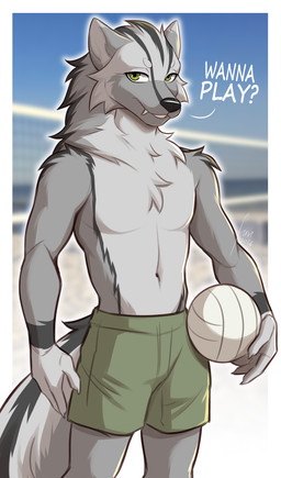 anthro biped claws clothed clothed_anthro clothed_male clothing countershade_torso countershading fingers front_view fur hair looking_at_viewer male navel smile solo standing tail teeth fuvi canid canine canis mammal wolf 2026 absurd_res digital_drawing_(artwork) digital_media_(artwork) hi_res