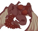 anthro anus big_breasts big_butt breasts butt claws female genitals huge_breasts looking_at_viewer membrane_(anatomy) membranous_wings navel nipples pussy scales sharp_teeth slightly_chubby solo spread_legs spreading teeth thick_thighs wide_hips wings riipley capcom monster_hunter bazelgeuse flying_wyvern scalie