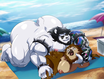 anal anal_penetration anthro anthro_on_anthro anthro_penetrated anthro_penetrating anthro_penetrating_anthro anthro_penetrating_male anus arm_tattoo audible_ejaculation ball_slap balls balls_deep barazoku beach beard big_balls big_butt big_penis big_top_small_bottom bodily_fluids bouncing_balls bouncing_butt butt cum cum_in_ass cum_inside cum_splatter cum_while_penetrated deep_penetration dominant duo erection eyewear eyewear_only facial_hair feet from_behind_position genital_fluids genital_raphe genitals glasses glasses_only grunting hand_holding huge_butt humanoid_genitalia humanoid_penis larger_dom looking_pleasured male male/male male_penetrated male_penetrating male_penetrating_male manly moan moobs multiple_angles muscular muscular_male muscular_top nude outside_sex overweight overweight_anthro overweight_male penetration penile penile_penetration penis penis_in_ass prone_bone_position raised_head raphe_(anatomy) round_glasses scrotal_raphe sex sex_after_cumming sex_on_the_beach size_difference slap smaller_penetrated soles sound_effects speed_bump_position tattoo vein veiny_penis wearing_glasses bloodbat sound_warning lamestlane_(va) al_(dg254) domino_(midnighthossman) avian bear bird giant_panda mammal owl 2026 2d_animation animated hi_res huge_filesize long_playtime motion_tweening sound video