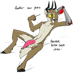 animal_genitalia animal_penis anthro antlers apple cervine_genitalia cervine_penis cigarette cybernetic_arm cybernetic_limb cybernetics eyewear fluffy food fruit genitals hooves horn machine male penis plant simple_background solo sunglasses tapering_penis white_background topazknight red_(topazknight) cervine deer mammal 1:1 hi_res