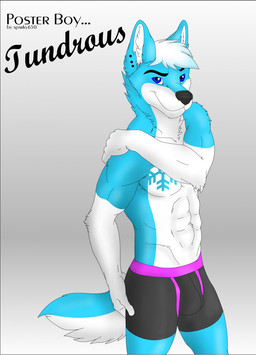 abs anthro athletic biceps biped black_clothing black_nose black_underwear blue_body blue_eyes blue_fur boxer_briefs bulge clothed clothing fur grey_background hair hand_on_butt hand_on_shoulder looking_at_viewer male muscular muscular_anthro pecs pose simple_background smile snowflake solo standing text topless underwear white_body white_fur sparky650 canid canine canis domestic_dog husky hybrid mammal nordic_sled_dog spitz wolf english_text hi_res source_request
