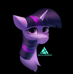 eyelashes female feral horn looking_at_viewer neck_tuft neutral_expression simple_background solo tuft delta_hronum friendship_is_magic hasbro my_little_pony mythology twilight_sparkle_(mlp) equid equine mammal mythological_creature mythological_equine unicorn headshot_portrait hi_res portrait