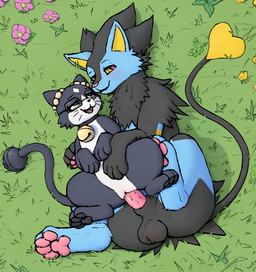 animal_genitalia animal_penis balls bell blush collar cuddling duo eyewear feline_genitalia feline_penis female feral feral_on_feral flower genitals glasses grass humanoid_genitalia humanoid_vulva male male/female pawpads paws penetration penis plant sex size_difference vaginal vaginal_penetration vulva laserkitten beta_pokemon_games nintendo pokemon pokemon_gold_beta rayn_luxray rynring beta_pokemon_(species) felid feline generation_4_pokemon luxray mammal pokemon_(species) rinrin_(pokemon_gold_beta) absurd_res hi_res