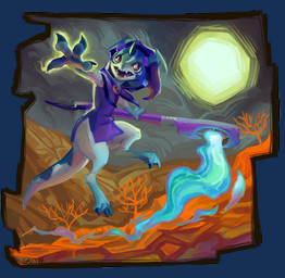 ambiguous_gender anthro blue_body blue_fire claws clothing colored_fire fire flying magic magic_staff night open_mouth outstretched_hand purple_clothing solo sun tail white_body wizard_robe grimart mythology sifyro dragon mythological_creature mythological_scalie scalie alpha_channel