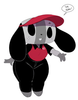 :3 anthro clothed clothed_anthro clothed_female clothing dialogue female female_anthro hat headgear headwear shirt shortstack shortstack_female simple_background solo text text_on_clothing text_on_shirt text_on_topwear thick_thighs topwear uniform visor_cap waiter white_background wide_hipped_anthro wide_hipped_female wide_hips sssonic2 nintendo nintendo_switch pizza_thot switch_dog animate_inanimate 2018 digital_media_(artwork) english_text hi_res
