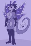 3_toes 4_arms 4_fingers 4_wings antennae_(anatomy) anthro big_hands black_arms black_hair black_legs black_sclera breasts featureless_breasts feet female female_anthro fingers fur hair medium_breasts multi_arm multi_limb multi_wing nude nude_anthro nude_female pink_eyes purple_antennae purple_background purple_body purple_breasts purple_fur purple_tail purple_wings simple_background solo standing tail toes wings shad0w-galaxy octavia_darkstar_(davjo) arthropod insect lepidopteran moth absurd_res alpha_channel hi_res female_(lore)