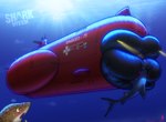 absurd_res animate_inanimate black_lips bubble discovery_channel female feral fish group hi_res hyper hyper_lips kissing lips male marine meme shark shark_week submarine thick_lips trio underwater vehicle walter_sache water watercraft