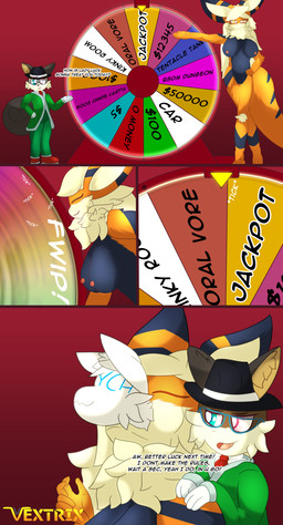 anthro casino duo female group male male/female nude oral_vore trio valkinstin vore vextrix arc_vap vextrix_(vextrix) absurd_res comic hi_res