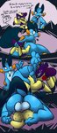 3_toes 4_fingers anal anthro anthro_on_anthro anthro_penetrated anthro_penetrating anthro_penetrating_anthro anus backsack balls big_butt big_dom_small_sub black_body black_fur blue_balls blue_body blue_eyes blue_scales bouncing_balls butt cheek_fins clothing competition dialogue dipstick_ears dominant duo ear_markings feet female female_licking_male female_penetrated female_rimming_male fin fingers foot_fetish foot_grab foot_lick foot_on_face foot_play from_front_position fur genitals grey_background hand_on_arm head_fin interspecies jewelry larger_male licking male male/female male_penetrating male_penetrating_female mating_press midriff multicolored_ears muscular muscular_anthro muscular_female necklace no_pupils nude oral orange_body orange_scales panties penetration penile penile_penetration penis penis_in_pussy penis_worship pink_nose pink_penis purple_clothing purple_mask purple_panties purple_topwear purple_underwear raised_arm red_cheeks rimming rough_sex scales sex sexual_competition simple_background size_difference smaller_female smaller_penetrated smile smirk speech_bubble standing submissive submissive_female tail tail_fin text thick_thighs thrusting toes tongue tongue_out topwear underwear vaginal vaginal_penetration white_eyes yellow_body yellow_fur 1upgobbo nintendo pokemon cassie_(1upgobbo) xavier_(1upgobbo) generation_1_pokemon generation_3_pokemon mammal murid pikachu pokemon_(species) rodent swampert 2020 absurd_res comic english_text hi_res