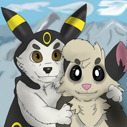duo male male/male coomadreja_flores gfoxhvqz nintendo pokemon american_opossum canid canine canis eeveelution generation_2_pokemon mammal marsupial pokemon_(species) umbreon virginia_opossum wolf 1:1 absurd_res hi_res