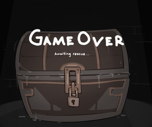 bodily_fluids dripping game_over gameplay_mechanics lock padlock saliva simple_background text treasure_chest vore wood zero_pictured zinnick mimic mimic_chest 2024 english_text hi_res