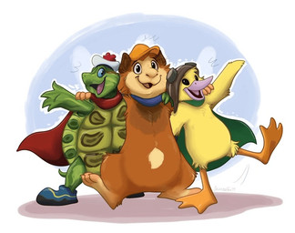 baseball_cap cape clothing eyewear feathers feet female feral footwear glasses group hat headgear headwear male membrane_(anatomy) paws pilot_hat pose sailor_cap shell shoes toes trio turtle_shell wearing_glasses webbed_feet yellow_body yellow_feathers orlandofox wonder_pets linny_(wonder_pets) ming-ming_duckling tuck_(wonder_pets) anatid anseriform avian bird caviid duck guinea_pig mammal reptile rodent scalie turtle 2017 dated