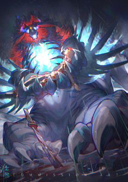 3_eyes 4_fingers 5_fingers amber_eyes ambiguous_gender anthro blonde_hair blood blood_on_body blood_on_clothing blood_on_ground blood_on_hand blood_on_sword blood_on_weapon blue_body blue_eyes blue_fire blue_hair blue_mouth blue_stripes bodily_fluids bottomwear claws clothed clothed_human clothing cloud coat colored_fire countershade_tail countershading crying dark_clouds duo exposed_teeth facial_horn fangs feral finger_claws fingers fire footwear fully_clothed fully_clothed_human glowing glowing_eyes glowing_mouth hair hand_on_chest hand_on_own_chest holding_another holding_corpse horn inner_ear_fluff katana larger_anthro larger_feral looking_at_another low-angle_view male markings melee_weapon multi_eye nose_horn open_mouth pants pawpads raining red_hair red_inner_ear_fluff sad semi-anthro shoes simple_eyes sitting size_difference sky smaller_human smaller_male spiked_tail spikes spikes_(anatomy) striped_body striped_legs striped_markings striped_tail stripes sword tail tail_markings tears teeth text toe_claws topwear tuft unusual_anatomy weapon chiayeeee human mammal monster 2021 absurd_res chromatic_aberration digital_drawing_(artwork) digital_media_(artwork) english_text hi_res signature