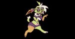 anthro breasts female fur green_body green_fur scar solo guncht nintendo pokemon eeveelution generation_1_pokemon jolteon pokemon_(species) shiny_pokemon animated short_playtime trans_(lore) trans_man_(lore)