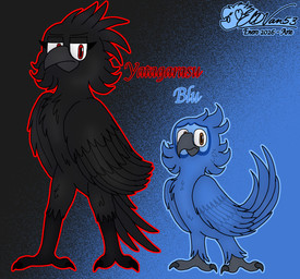 avian_feet black_body black_fur black_wings blue_body blue_fur blue_wings brown_eyes couples duo female feral fur male male/female peak red_eyes ship size_difference vehicle watercraft wings dvan_arts_(artist) asian_mythology blu_waifu blue_sky_studios east_asian_mythology mythology rio_(series) blu_(rio) fan_character yatagarasu_(dvan_arts) avian bird corvid corvus_(genus) crow macaw mythological_avian mythological_bird mythological_creature neotropical_parrot oscine parrot passerine spix's_macaw three-legged_crow true_parrot absurd_res digital_drawing_(artwork) digital_media_(artwork) hi_res