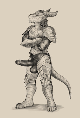 2_horns 3_eyes 5_toes anthro anthrofied armor balls big_balls big_penis black_balls black_glans black_penis breastplate claws crossed_arms erection feet front_view genitals glans headgear helmet horn humanoid_genitalia humanoid_penis male multi_eye penis pubes sharp_teeth simple_background smile solo standing tail tan_background teeth toe_claws toeless_legwear toes daftpatriot dark_souls fromsoftware mythology dragon dragonoid_(dark_souls) mythological_creature mythological_scalie scalie 2021 hi_res