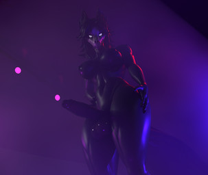 abs ambient_lighting anthro bedroom_eyes black_body bone erection genitals gynomorph hands_on_hips humanoid_genitalia humanoid_penis intersex looking_at_viewer low-angle_view narrowed_eyes nude penis purple_lighting seductive skull solo thick_thighs white_eyes akiralove666 scp_foundation scp-1471-a scp-1471-a_(da.nilkaz) 3d_(artwork) digital_media_(artwork) hi_res