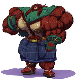 anthro balls beard big_balls big_muscles big_pecs big_penis biped bottomwear brown_hair clothed clothing facial_hair fingerless_gloves footwear genitals gloves hair handwear huge_balls huge_muscles huge_pecs huge_penis hyper hyper_balls hyper_genitalia hyper_muscles hyper_pecs hyper_penis kilt long_hair looking_at_viewer male muscular muscular_anthro muscular_male nipples pecs penis plantigrade poncho ponytail sandals shoes simple_background smile solo topless vein veiny_muscles white_background bobert lorank bear mammal 2019 hi_res