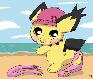 anus beach clothed clothing clothing_around_one_leg female female_feral feral fur genitals panties panties_around_one_leg panties_down partially_clothed scarf solo tongue tongue_out underwear underwear_around_one_leg underwear_down undressing vulva wearing_hat x_anus yellow_body yellow_fur pichu90 nintendo pokemon sparkette_pichu spiky-eared_pichu generation_2_pokemon pichu pokemon_(species) digital_media_(artwork)