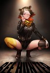 bottomwear clothed clothing female hair hotpants jacket shorts solo tongue tongue_out topwear ink92947641 arknights hypergryph studio_montagne beehunter_(arknights) animal_humanoid bear humanoid mammal mammal_humanoid ursid_humanoid hi_res