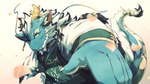 anthro beard blue_body facial_hair hair male mature_male solo tail whiskers white_hair yellow_eyes ha11nu lifewonders mythology tokyo_afterschool_summoners qinglong_(tas) dragon mythological_creature mythological_scalie scalie 16:9 2024 4k absurd_res hi_res widescreen