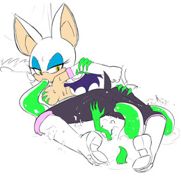 anthro blush breast_grab breasts clothed clothing eyelashes female half-closed_eyes hand_on_breast lying membrane_(anatomy) membranous_wings narrowed_eyes nipples on_front penetration simple_background solo tentacles through_clothing torn_clothing vaginal vaginal_penetration white_background wings tenshigarden sega sonic_the_hedgehog_(series) rouge_the_bat bat ghost mammal spirit digital_media_(artwork)