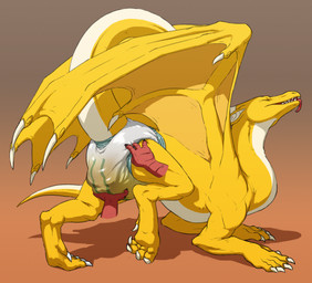5_fingers 5_toes anthro big_wings butt claws clothed clothing diaper diaper_only duo feces feet fingers gradient_background long_tail male membrane_(anatomy) membranous_wings open_mouth presenting presenting_hindquarters quadruped red_body sagging_diaper sharp_teeth simple_background soiled_diaper soiling solo_focus spikes spikes_(anatomy) tail teeth toe_claws toes tongue tongue_out topless unclean_diaper used_diaper wearing_diaper wing_spikes wings yellow_body crackajackin mythology kicks_(kicks) dragon mythological_creature mythological_scalie scalie 2013 digital_media_(artwork) hi_res
