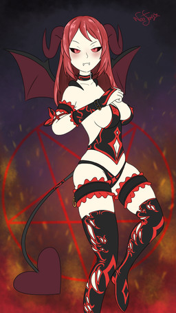 5_fingers :3 accessory alternative_fashion arm_garter armband biped black_sclera black_tail black_wings blush boots breasts choker cleavage clothed clothing corset eyebrows fangs female fingers fire flying footwear garter goth hair hell horn inverted_pentacle jewelry latex leg_garter legwear lingerie long_hair long_tail looking_at_viewer membrane_(anatomy) membranous_wings necklace not_furry occult_symbol pale_skin panties pentacle pentagram red_eyes red_hair red_tail red_wings seductive shoes side_boob skimpy slim small_wings solo spade_tail symbol tail teeth thigh_boots thigh_highs topwear two_tone_tail two_tone_wings underwear wings wristband xneostarx rhelnore_(xneostarx) demon humanoid mammal 9:16 hi_res
