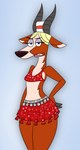 anthro clothing cosplay female hair hat headgear headwear nurse_clothing nurse_hat nurse_headwear solo scobionicle99 cartoon_network disney my_gym_partner's_a_monkey zootopia gazelle_(zootopia) nurse_gazelle antelope bovid gazelle mammal 2016 hi_res