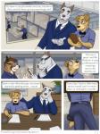 2016 3:4 age_difference andrew_oleander anthro bird_dog blue_eyes blush bow_(feature) bow_tie box brown_body brown_eyes brown_fur brown_nose bulge bull_terrier business_suit canid canine canis clothed clothing comic container crossed_legs detailed_bulge dialogue domestic_dog ear_petting emery_waldren english_text erection erection_under_clothing eye_contact eyewear floppy_ears fully_clothed fur genital_outline glasses goggles golden_retriever grey_eyes group hi_res hunting_dog jackaloo looking_aside looking_at_another looking_away male mammal mature_anthro mature_male necktie open_mouth penis_outline reading retriever rubbing safety_goggles size_difference suit terrier text tongue yellow_body yellow_fur