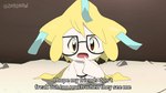 16:9 2023 after_transformation ambiguous_gender anthro dialogue english_text eyewear generation_3_pokemon glasses head_tuft hi_res jirachi legendary_pokemon looking_at_viewer male male_(lore) max_(pokemon) nintendo on_model open_mouth pokemon pokemon_(species) red_eyes sitting solo style_emulation text transformation tuft watermark widescreen wish_tag young zatedraw
