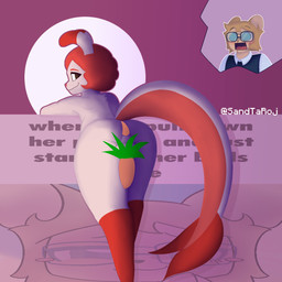 anthro butt carrot censored_balls censored_genitalia censored_penis female fish_tail food fur genitals gynomorph intersex male multicolored_body multicolored_fur nude penis plant solo text vegetable sandtaroj mousy_marky sandinny aquatic fish hybrid lagomorph leporid mammal mouse murid murine rabbit rodent 1:1 censored english_text hi_res trans_(lore) trans_woman_(lore)